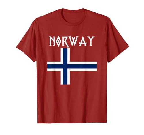 Norway with Norwegian Flag Colors. Men Women & Kids T-Shirt