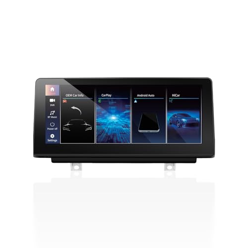 Pantalla táctil Carplay de 10,25" con sistema operativo Linux para BMW 1s-4s, F30-F36, F20/F21/F22(2012-2016)NBT CIC UI 6 pines con cable e inalámbrica Android Auto Autoradio (volante a la izquierda)