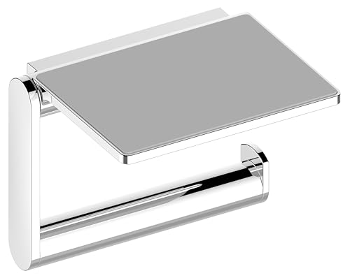 KEUCO Porta papel higiénico Keuco PLAN forma abierta, con repisa de aluminio anodizado plata