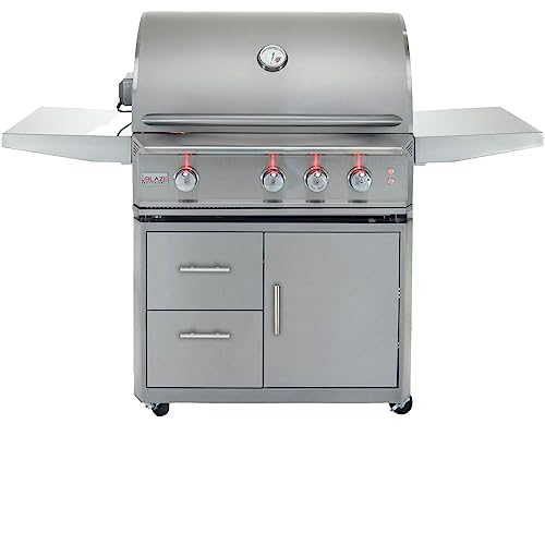 Blaze 34" Freestanding Propane Grill with Rear Infrared Burner