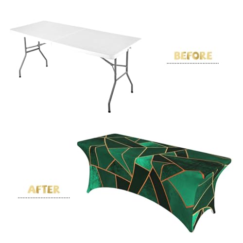 Nappe extensible élasthanne géométrique noir et or chic