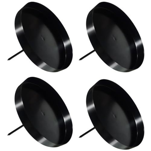 OUDQFCJ 4 Piezas Portavelas para Corona de Adviento Negro 8 cm Sujetavelas para Velas de Pilar y Arreglos para Insertar