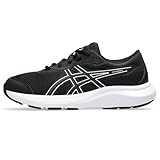 ASICS Kid's Contend 9 Grade School Running Shoes, 4, Black/White