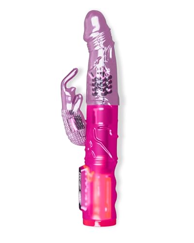 Immerse Creations Rampant Rabbit Vibrator with 10 Modes - Thrusting Rabbit Dildo with Textured Shaft for Intense Stimulation - Waterproof & Easy to Use with Quiet Operation - Powerful Dual Vibrator