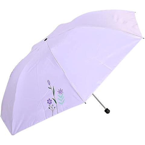 Sun Protection Umbrellas,Anti-UV Sun Umbrella, Triple Folding UV Protected Parasol For Ladies Cover