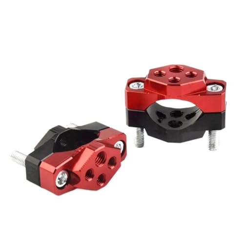 Support de tour de phare de moto en alliage usiné avec bague de fourche Marque Rouge