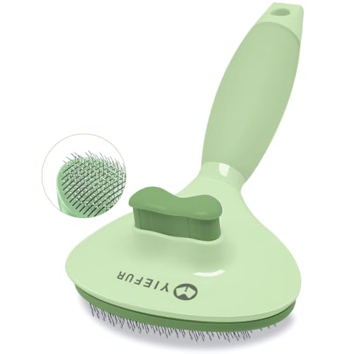 Image of Cat Brush for Shedding, Self Cleaning Brush for Long & Short Hair Cats