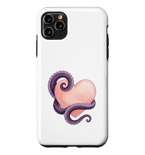 Octopus Heart Tentacle Ocean Love Cute Octopus �X�}�z�P�[�X iPhone 11 Pro Max �p