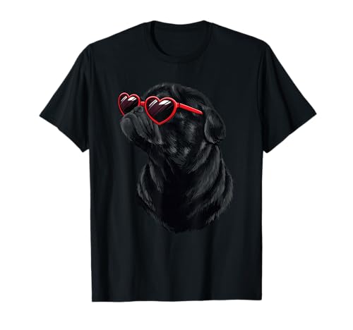 Pug shirt Pug Mama Mom Valentine Pug Black Pug T-Shirt