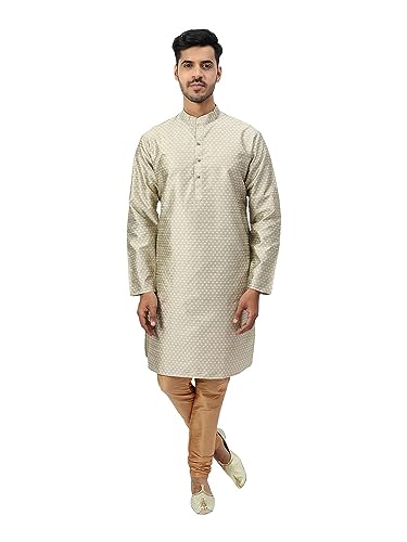 Image of Silk Blend Men's Kurta Pyjama Set /Kurta Pajama for Men
