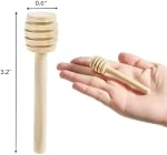Lawei 100 Pack Mini Wooden Honey Dipper Sticks - 3 Inch Honey Dippers Server for Honey Dispense Drizzle Honey and Wedding Party Favors