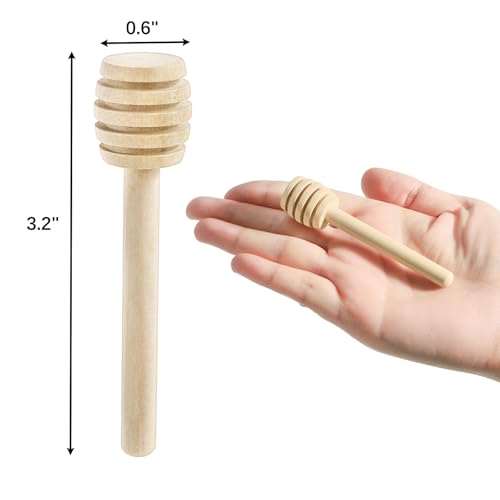 Miniatura 2 de Lawei - Juego De 100 Mini Varillas De Madera Para Miel 3 Pulgadas Para Servir Dippers De Miel Para Dispensar Miel Y Miel Y Recuerdos De Fiesta De Boda