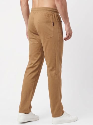 Image of Men's Regular Fit PC Denim-Look Track Pants| Lightweight & Breathable Cotton Fabric| Perfect for Casual Outings, Lounge & Night Wear (PC-Denim)