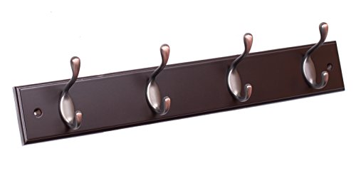 BirdRock Home Oval Hook Coat and Hat Rack - 4 Hooks - 17
