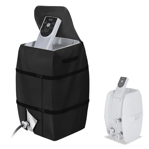 Oreilet Cubierta de la Bomba del Calentador SPA la Bañera Hidromasaje, Cubierta la Bomba Aislada Cubierta Aislamiento la Bomba Calor SPA Cubierta Inflable la Bomba Calefacción SPA Negro