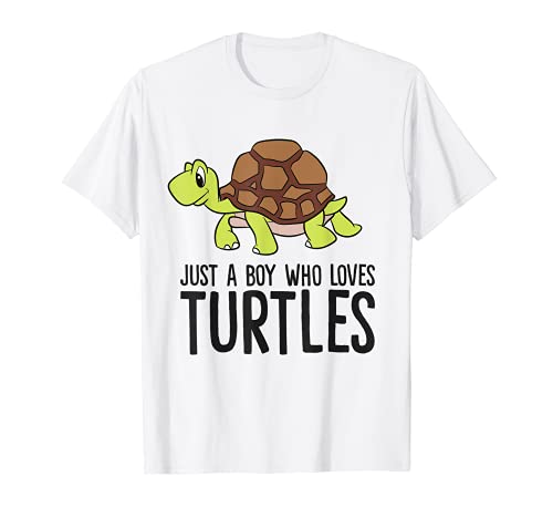 Just a Boy Who Loves Tortugas Funny Turtle Camiseta