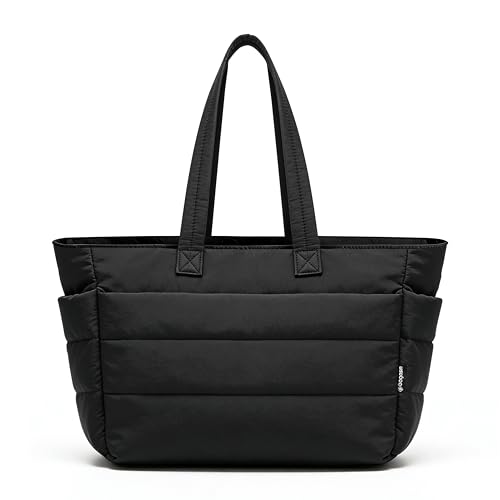 bagasin Bolso de Mano para Mujer, Shopper Bandolera Grande con Compartimentos y Cremallera, Bolso de Ordenador para Trabajo, Viajes, Deporte, Verano (Negro) bagasin Bolso de Mano para Mujer, Shopper Bandolera Grande con Compartimentos y Cremallera, Bolso de Ordenador para Trabajo, Viajes, Deporte, Verano (Negro)