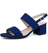 WONGXWAY Women's Block Heel Sandals for Women Chunky Heel Ankle Strap Slingback Pumps Wedding Par...