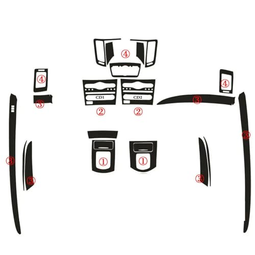 Stickers carbone 5D Infiniti G37 pour masquer rayures de console