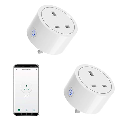 XENON Mini Smart Plug, Smart Wifi Plug, Wireless Smart Plugg, Smart Outlet, for Alexa and Google Home, Timer Function Smart Life App Remote Control, No Hub Required, 2 Pack, 13A