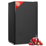Smad Dorm Fridge 3.2 Cu.Ft, Compact Refrigerator with Freezer, Office Fridge with Chiller Box, Single Door Office Refrigerator 7 Levels Temperature Control, Low Noise