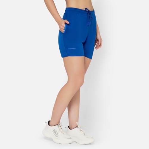Image of Bummer Women's Solid Micro Modal Shorts | Relaxed Fit Casual Lounge Shorts with Side Pocket
