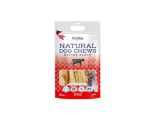 Frigera Rinderkopfhaut 1000g – Natürliche, Proteinreiche Leckerlis für Hunde, Gluten- und Getreidefrei, Hochwertige Hundesnacks ohne Zusatzstoffe
