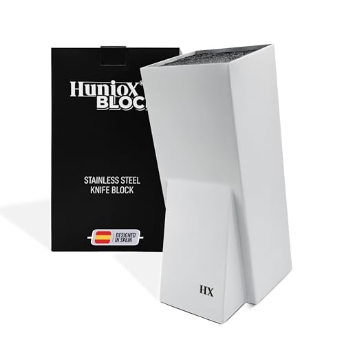 Huniox® Universal Knife Block - White Knife Stand Without Knives