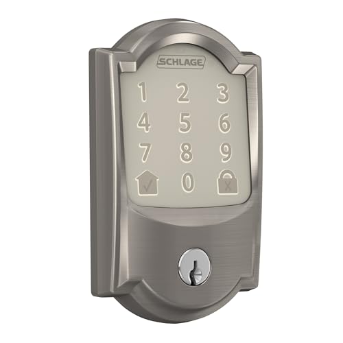 Schlage Encode Smart WiFi Deadbolt Lock for Front Door - Keyless Entry with App or Touchscreen - Works with Alexa, Hey Google, & Airbnb - Create Codes for Guests - Satin Nickel Silver - Image 5