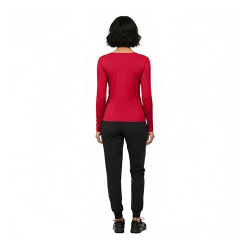 Image of Natural Uniforms Women's Long Sleeve Underscrub T-Shirt - Cotton Blend Scrub Base Layer for Nurses & Medical Professionals