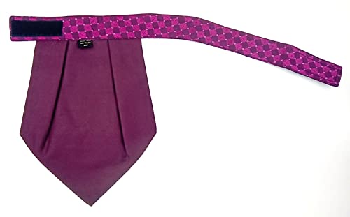 Image of formal cravat set for men with pocket square Men's Cravat Necktie, Self Design Microfiber Dark Multi color Free Size