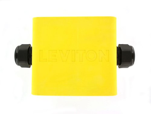Boîtier de prise portable double face jaune Leviton 3200F-2Y