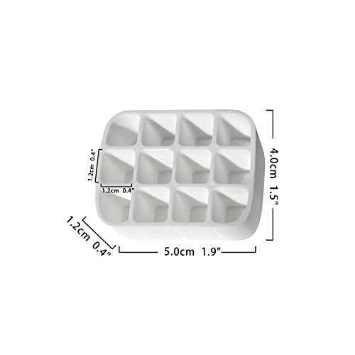Mini Plastic Paint Palette With Glue Spot 12-Well Empty Watercolor Palette (Fit In Mint Boxes 0.4Oz/11G) For Diy Watercolor Oils Or Acrylics Painting Travel Tin Case Palette Art Drawing #TOP5