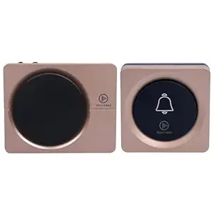 Tech Vibes 200M Wireless Door Bell Portable, Battery-Operated Plug-Less for Home/Office Use (Rose-Black)