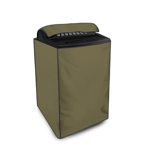 Image of Star Weaves Top Load Washing Machine Cover for Whirlpool 9.5 kg Fully-Automatic Top Loading 360 Bloomwash Pro, Beige