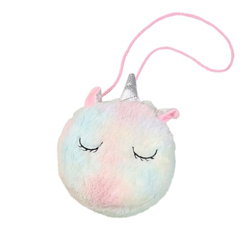 Cute Unicorn Plush Shoulder Bag - Girls' Princess Gift Handbag with Coin Purse