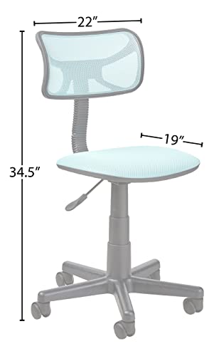 Urban Shop Swivel Mesh Desk Chair, Blue 20.86D X 22W X 33.46H In #TOP2