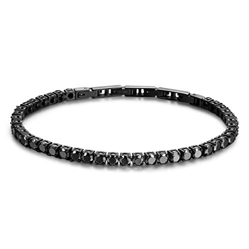 COLLEZIONE AVANTGARDE: Bracciali in acciaio arricchiti da intensi zirconi neri: hanno la caratteristica di essere attuali e ricercati, da abbinare ad un completo elegante per dare un tocco di classe contemporanea.