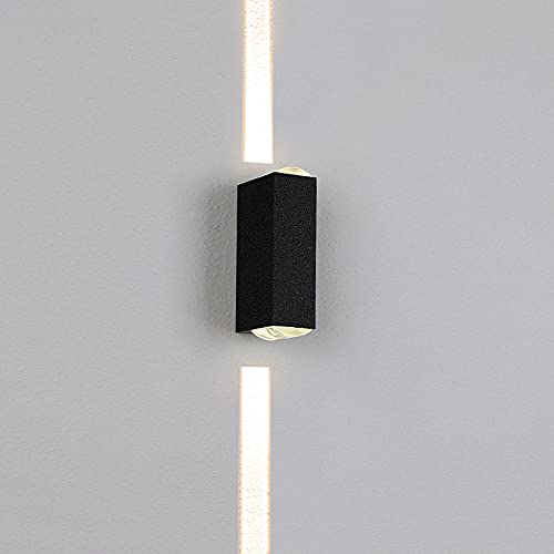 Applique murale pour porte d'entrée luminaire étanche IP65 spot noir pour cour et terrasse