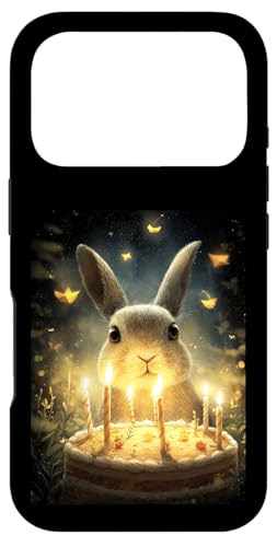 Cute Kawaii Rabbit Birthday Cake Candles Butterflies Magic �X�}�z�P�[�X iPhone 17 Pro �p