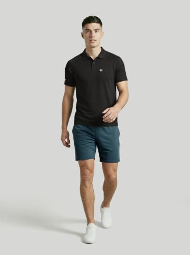 Image of TECHNOSPORT Men's Slim Fit Half Sleeve Polo T-Shirt with Collar, Double Cool Quick Dry Moisture Wicking Polo Tee for Gym Sports Golf and Casual Wear