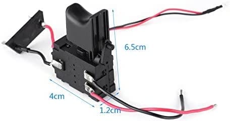 Interruttore A Grilletto Per Trapano 7.2-24V, Controllo Velocità Variabile, Con Inversione E Luce LED, Max 16A