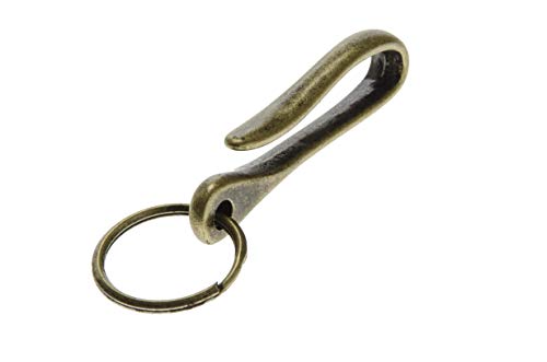 Image of Lucky Line Key Holder Utilicarry Fish Hook Key Carrier, Antique Brass, 1 Perf Pack (U14201)