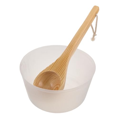 Doublure plastique 4L pour seau de sauna en bois avec louche en épicéa