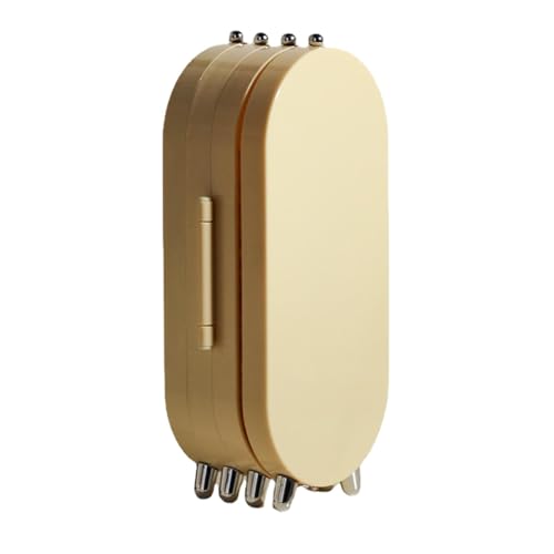 Voihamy Caja de exhibición plegable para joyas, caja de almacenamiento de joyas, soporte plegable, torre de joyería de 4 capas con caja organizadora de vidrio para dormitorio