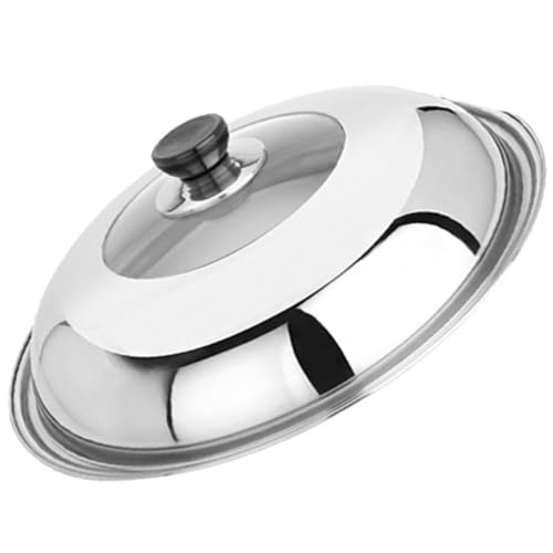 Cabilock Couvercle De Casserole Inox 34 Cm En Acier Inoxydable Et Verre Résistant à La Chaleur Pour Poêle à Frire Maison Usage Multifonction La Cuisine