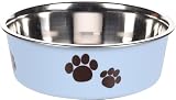 Hundenapf personalisiert aus Edelstahl M 800 ml Hellblau – rutschfest, leicht & hygienisch – Futter- & Wassernapf mit Namen für große Hunde & Katzen