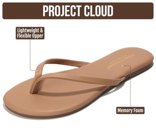 Image of Project Cloud Kids Sandals For Girls Footwear with Memory Foam Insole Kids Flip Flops - Lightweight & Slip Resistant Girls Sandals Summer Beach Essentials 2026 (Little Foundations)
