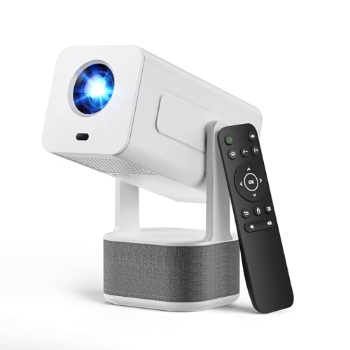 Image of Smart Mini Projector with WiFi and Bluetooth, 4K suppot, Built in Apps, 330 ANSI & Dolby Audio, Auto Focus & 180°Rotatable, for Indoor/Outdoor Use