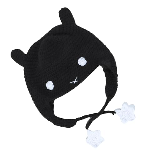Soft Knitted Bear Ear Hat Comfortable Pullover Earflap Brimless for Kids and Adult for Winter Everyday Use Women Warm Ha